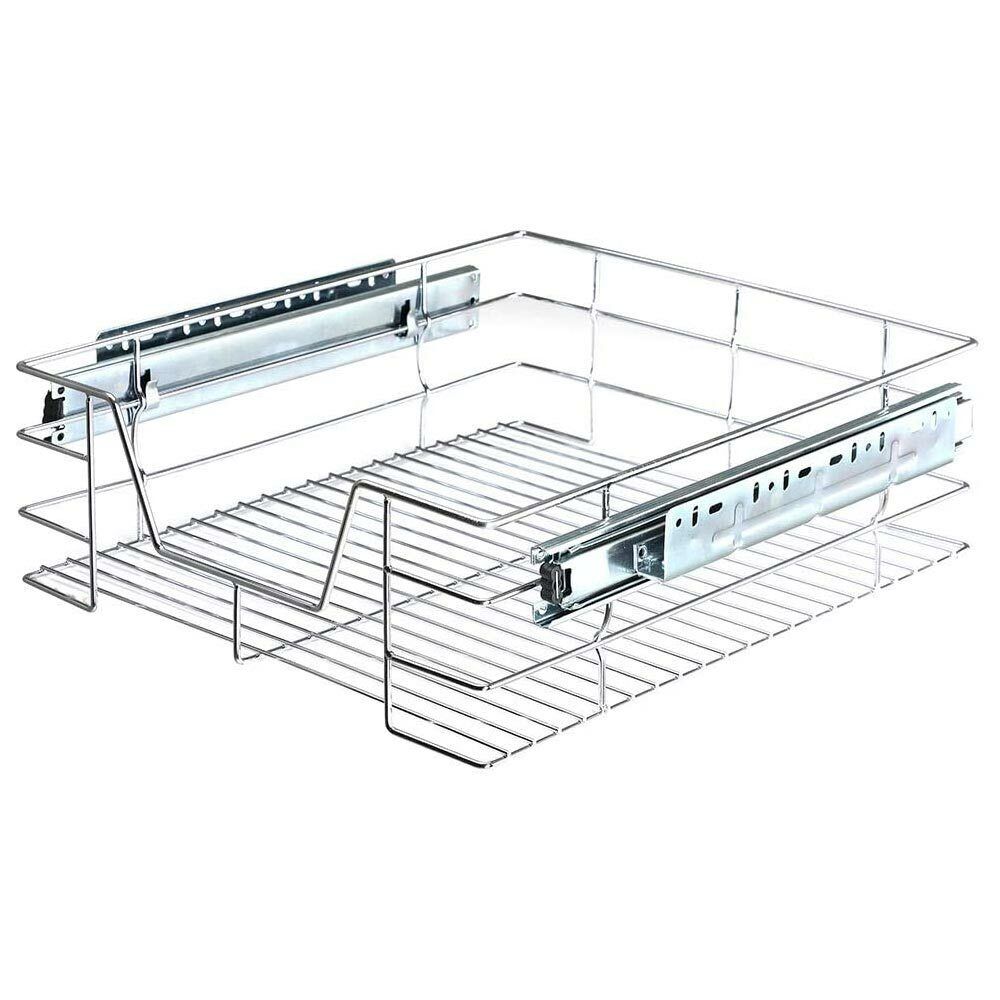 Set 2 Cassetti Cassetto Telescopico Cucina 60cm Cestello Estraibile Salvaspazio