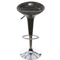 Sgabello Cucina Regolabile in Acciaio e ABS Seduta Girevole Nero Casa Bar