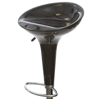 Sgabello Cucina Regolabile in Acciaio e ABS Seduta Girevole Nero Casa Bar