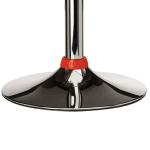 Sgabello Cucina Regolabile in Acciaio e ABS Seduta Girevole Rosso Casa Bar