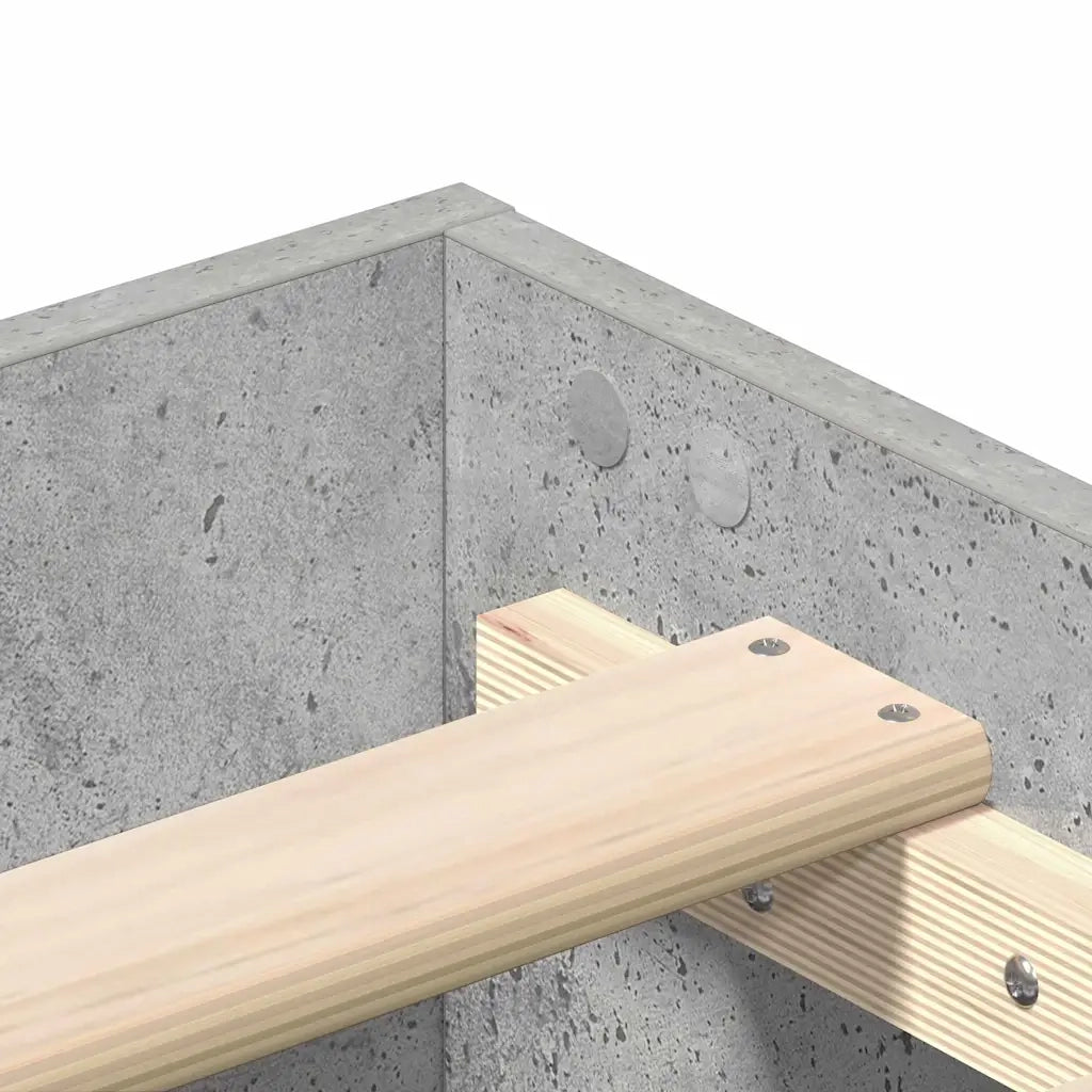 Struttura del letto Grigio cemento 203 x 93 x 25 cm 861051