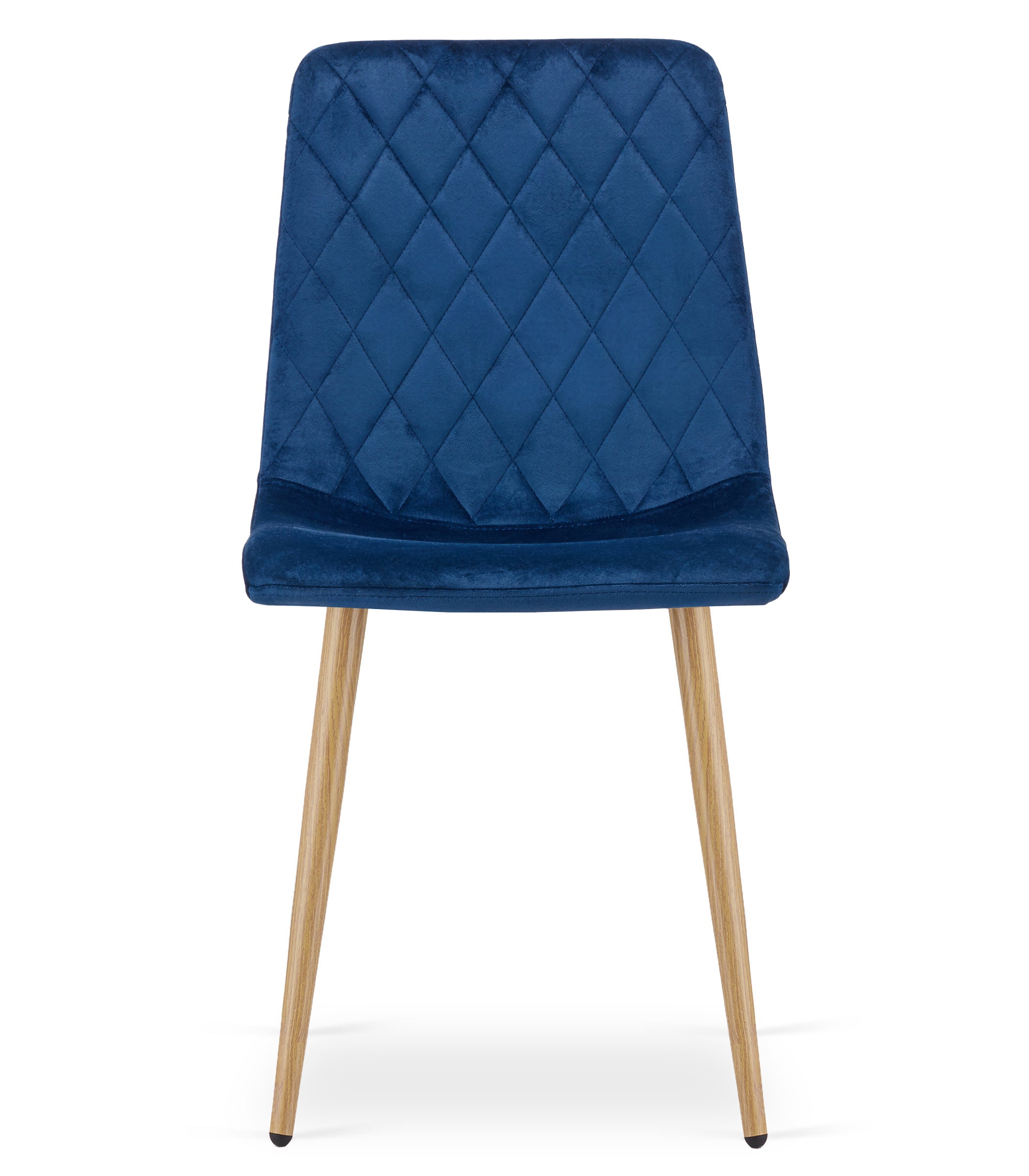 Sedia VALORA TURIN - Velluto blu navy con gambe color legno x 3