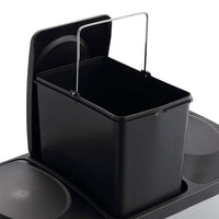 Pattumiera Raccolta Differenziata 45 LT Acciaio 3 Spazi Bidone Spazzatura Pedale