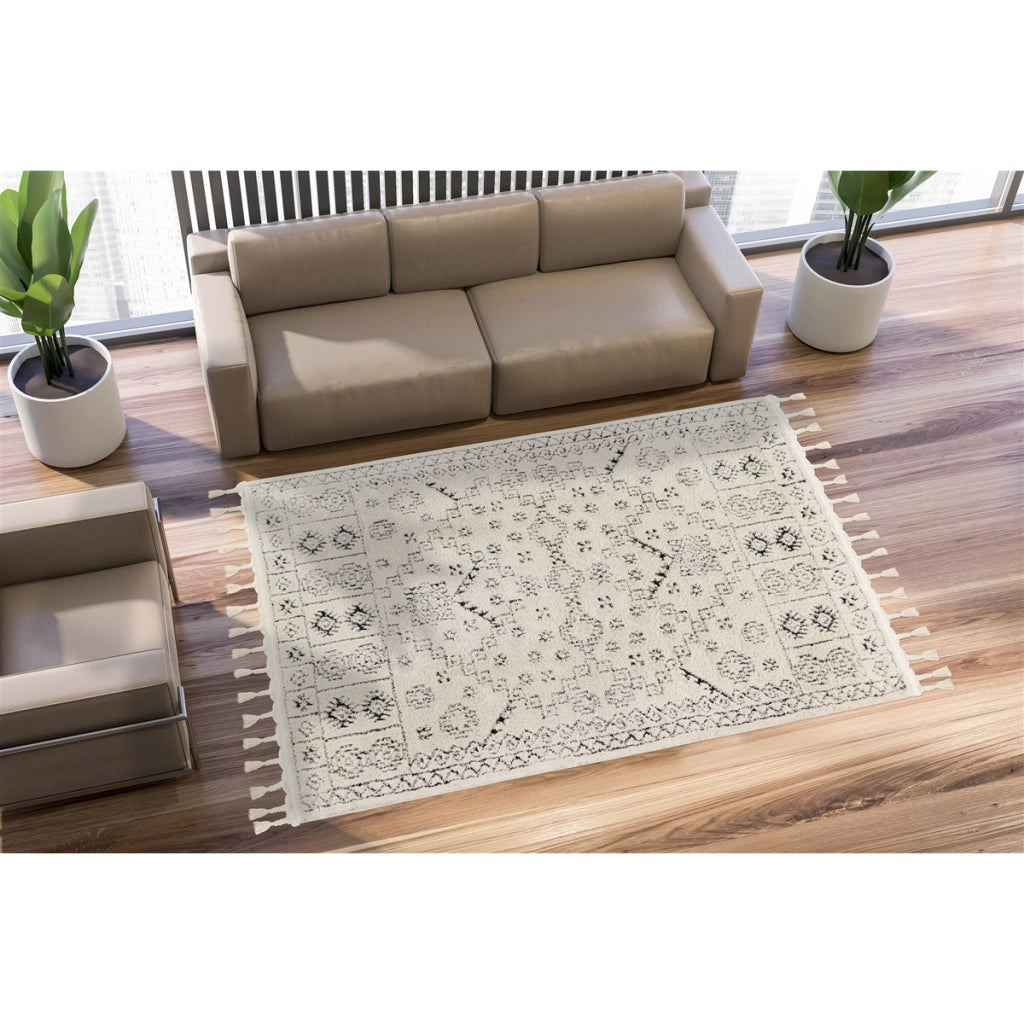 Tappeto Lovis 100 Bianco in Stile Etnico