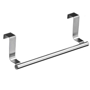 Porta Asciugamani Strofinacci In Acciaio 36cm per Ante Porte Con Aggancio Rapido