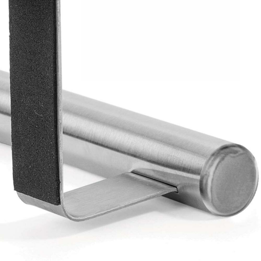 Porta Asciugamani Strofinacci In Acciaio 36cm per Ante Porte Con Aggancio Rapido