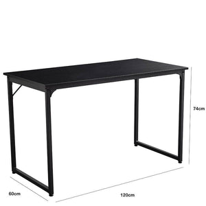 Scrivania Tavolo Porta PC Computer Legno Metallo Casa Ufficio 120x60x74 Nero