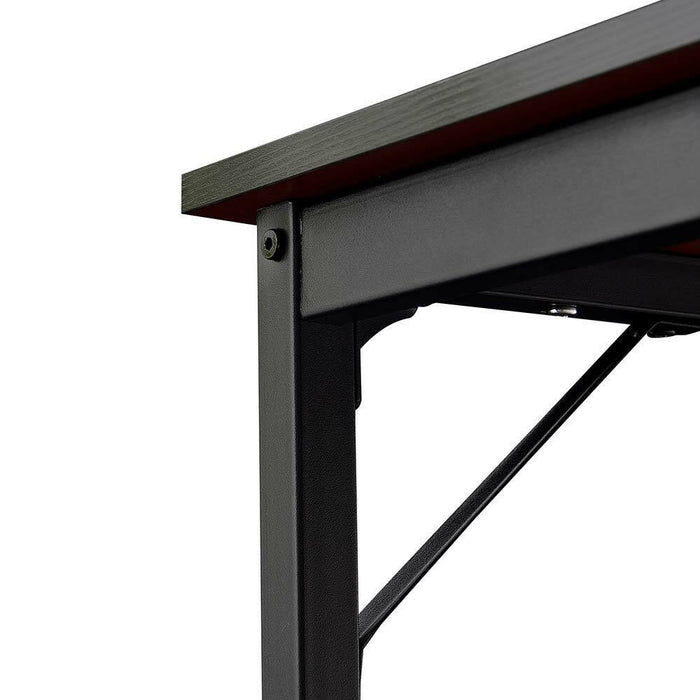 Scrivania Tavolo Porta PC Computer Legno Metallo Casa Ufficio 120x60x74 Nero