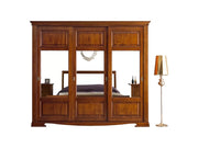 Armadio classico 3 ante scorrevoli in legno vetro finitura bassano 294x65x258 - Mobili 2G