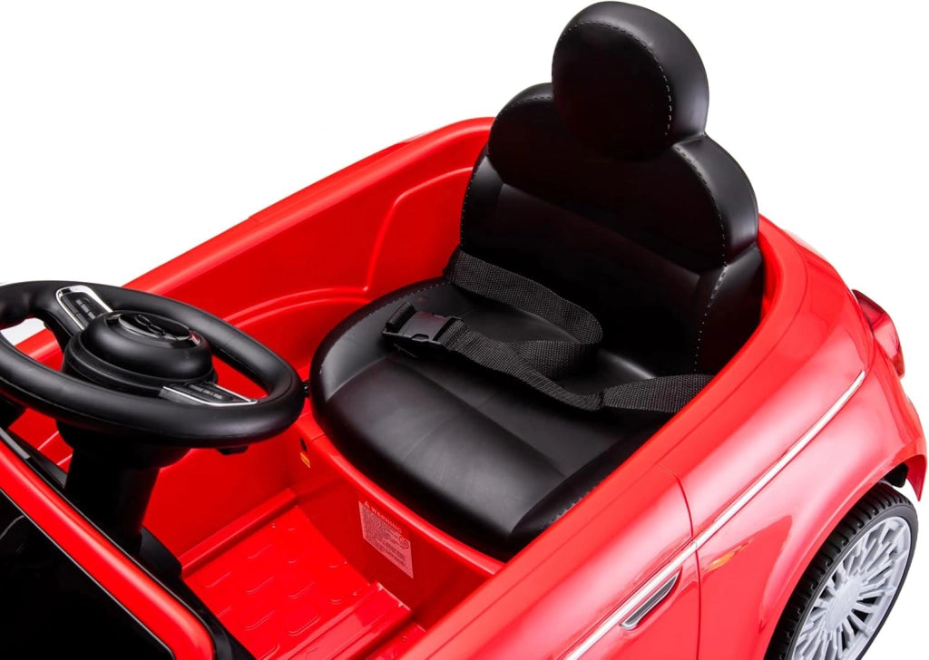 Macchina Elettrica per Bambini Licenza Fiat 500 12V con Telecomando Rosso