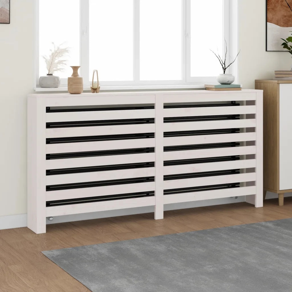 Copertura Termosifone Bianca 169x19x84 cm Legno Massello Pino 822607