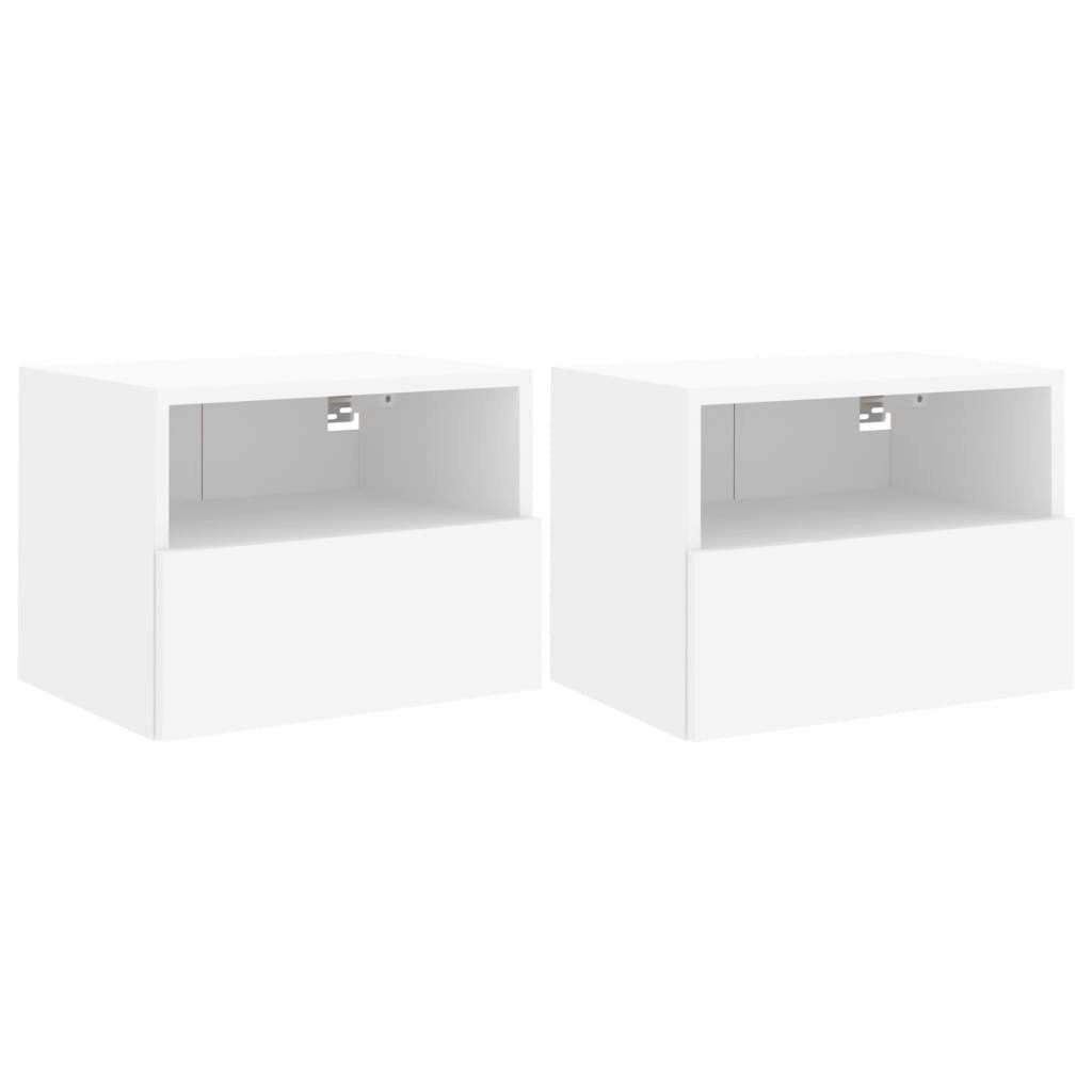 Mobili TV a Parete 2pz Bianchi 40x30x30 cm in Legno Multistratocod mxl 134080