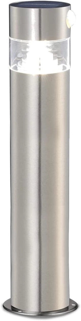 Velamp SL341 Lampada Solare da Terra LED 150 Lumen Sensore di Movimento Acciaio Inossidabile Spazzolato 4000K