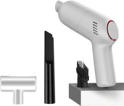 Aspiratore portatile ricaricabile senza fili - Aspiratore per polvere - Aspiratore manuale - Mini aspiratore - Aspiratore piccolo - Aspiratore per auto senza fili - Leggero - Bianco - 8000 Pa di potenza di aspirazione