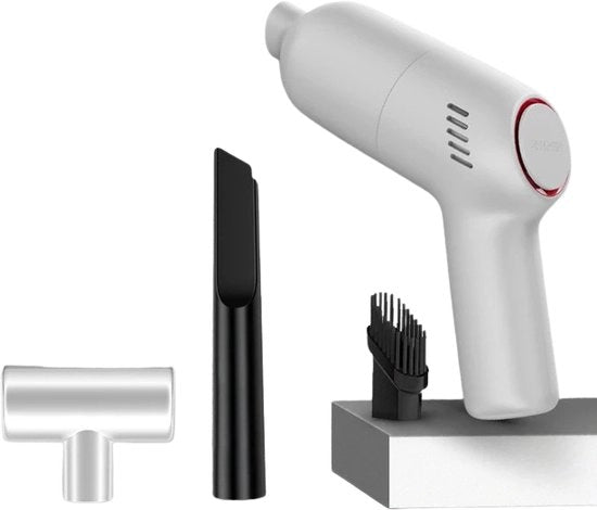 Aspiratore portatile ricaricabile senza fili - Aspiratore per polvere - Aspiratore manuale - Mini aspiratore - Aspiratore piccolo - Aspiratore per auto senza fili - Leggero - Bianco - 8000 Pa di potenza di aspirazione