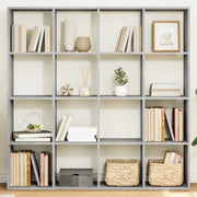 Libreria-Scaffale per Libri-Mobile di Stoccaggio Grigio Cemento 137,5x29x137,5 cm in Legno Multistrato