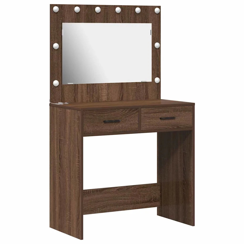 Tavolo da Trucco con cassetto Rovere Marrone 78,5 x 41 x 135 cm 865034