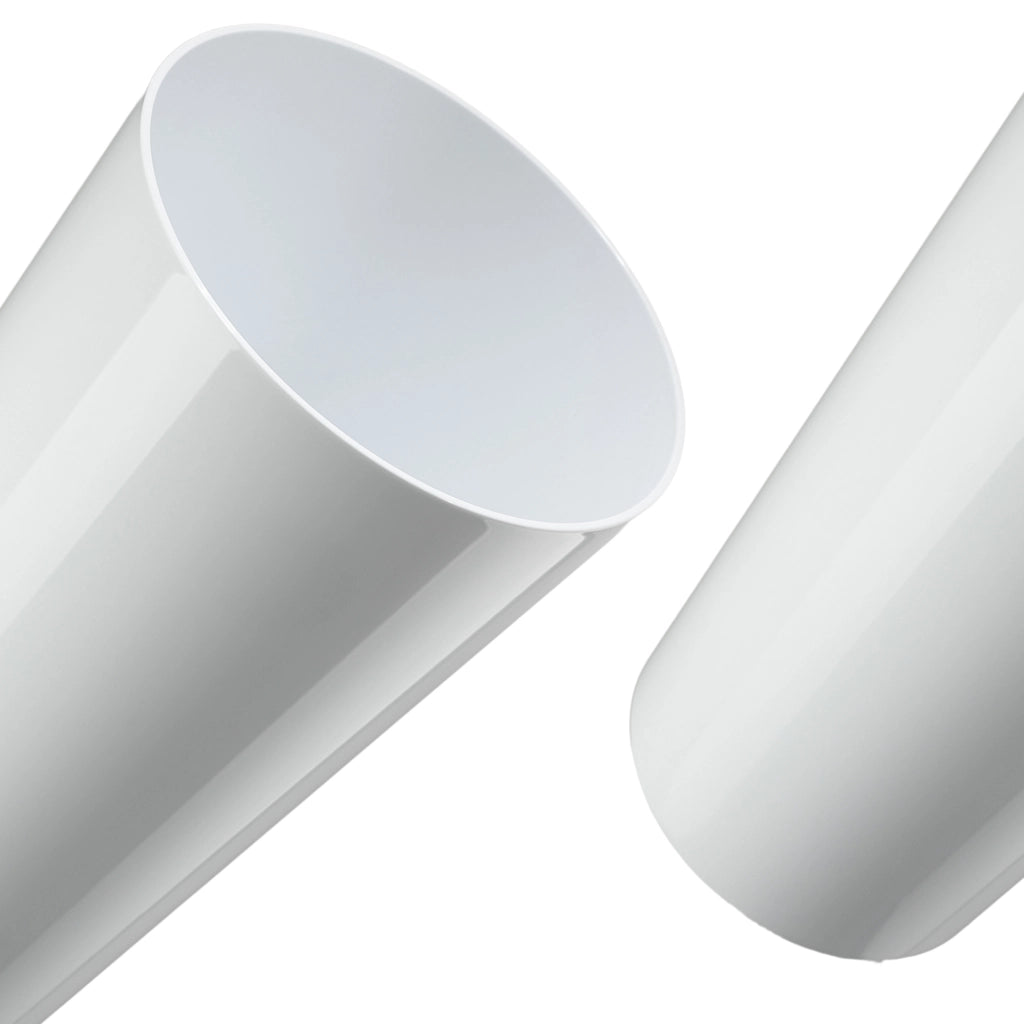 Vaso da fiori KADAX 47 cm con coperchio e inserto, in plastica bianca.