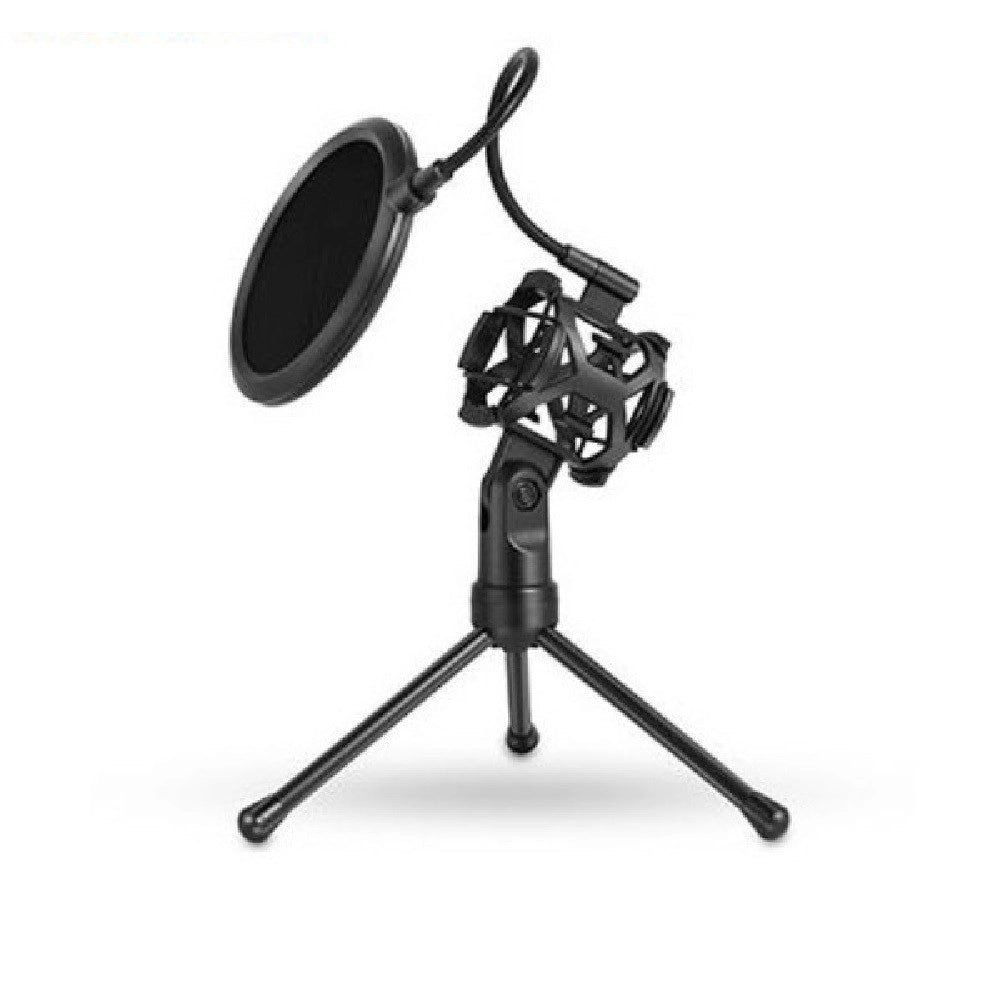 Trade Shop - Supporto Mini Microfono Tavolo Ps-2 Kit Filtro Anti Pop Treppiedi Ragno Microfono -