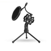 Trade Shop - Supporto Mini Microfono Tavolo Ps-2 Kit Filtro Anti Pop Treppiedi Ragno Microfono -