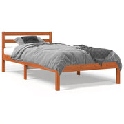 Letto singolo | Letto per adulti | Letto senza Materasso Marrone Cera 90x190 cm in Legno di Pino