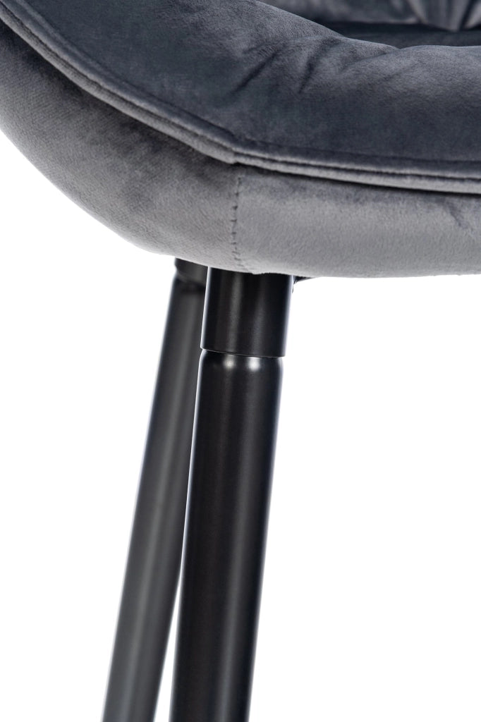 Sgabello da bar Gibson grigio scuro,Velluto