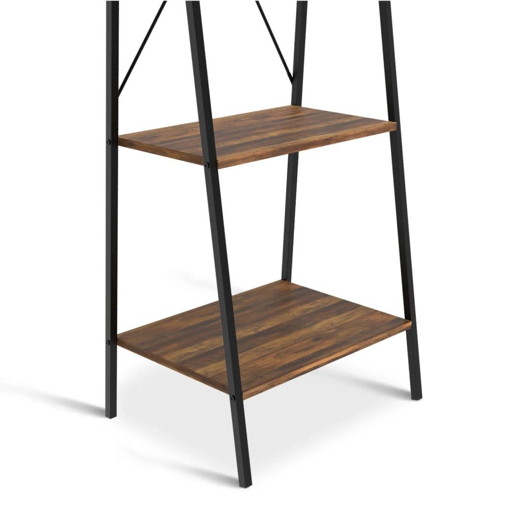 IDMarket - Scaffale a scala 4 livelli in legno invecchiato 170 cm design industriale HAWKINS