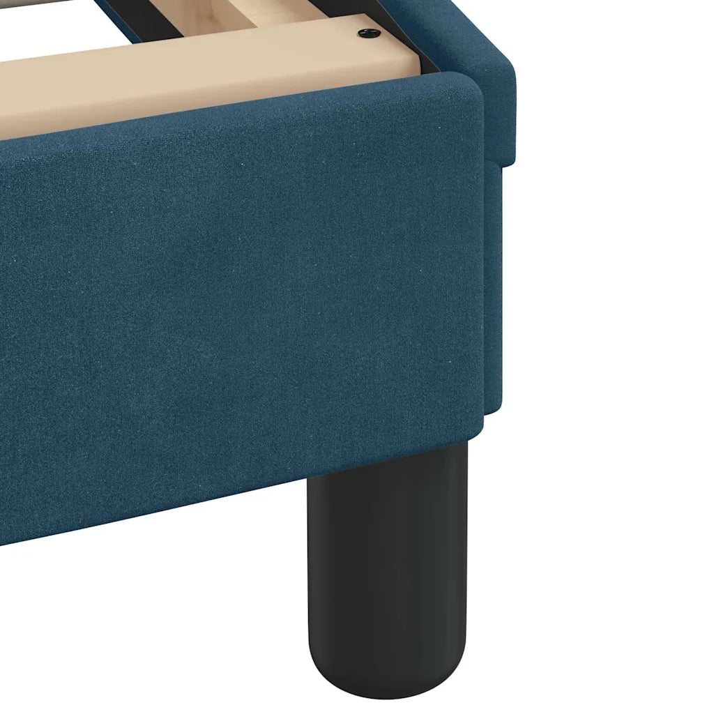 Letto con Materasso Blu 140x190 cm in Velluto