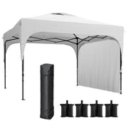 Gazebo da Giardino 3x3 m ¨C zephmum ¨C Poliestere Acciaio Bianco