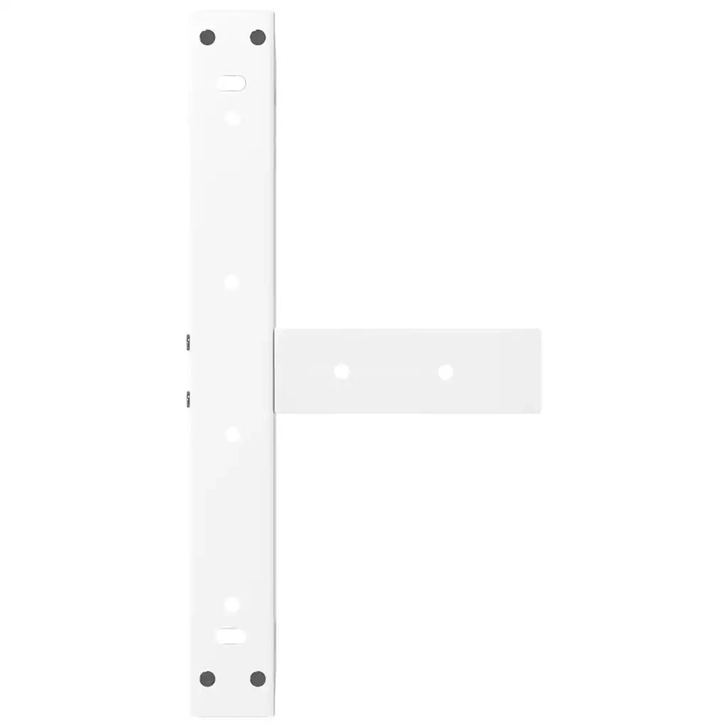 Gambe per Tavolino da Caff¨¨ a Forma di T 2 pz-Set di 2 Gamba per Tavolo Bianche 50x25x(30-31) cm Acciaio