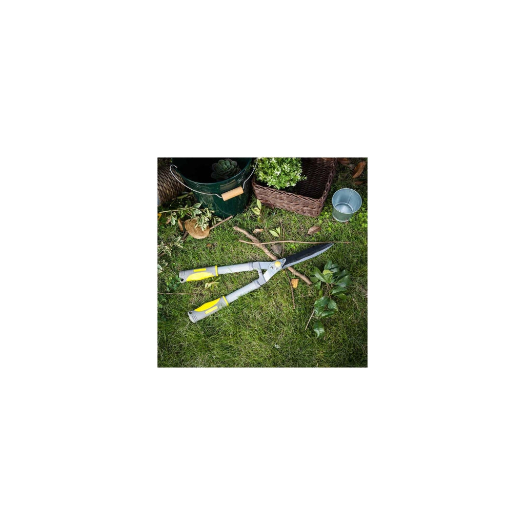 Forbici per siepi con lame ondulate - Suan - Rivestimento antiscivolo - Dimensioni : 58 x 21 cm