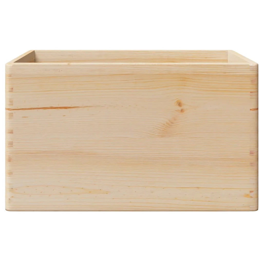 Scatola in Legno con Manici 40x30x23 cm Legno Massello di Pino 4017394