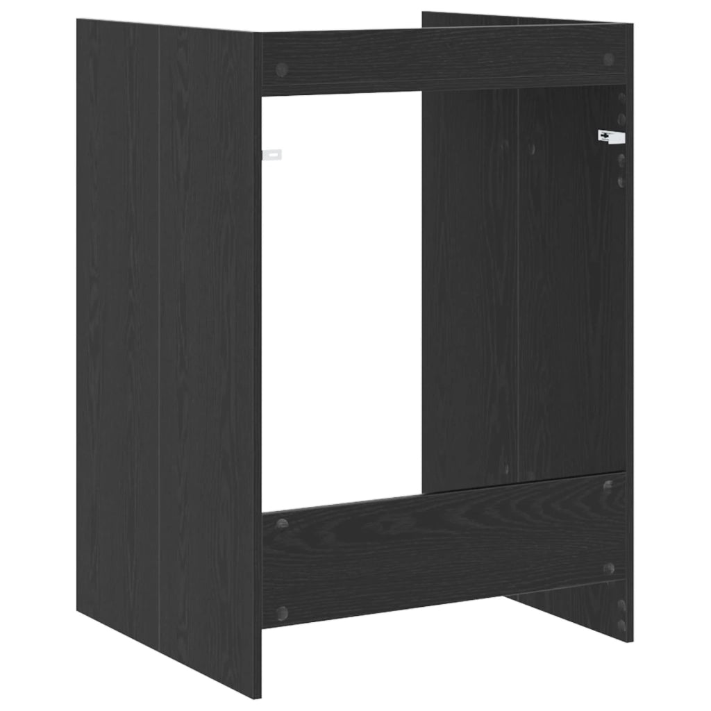 Mobiletto per lavatrice Rovere Nero 67,5 x 62 x 97 cm 8006809