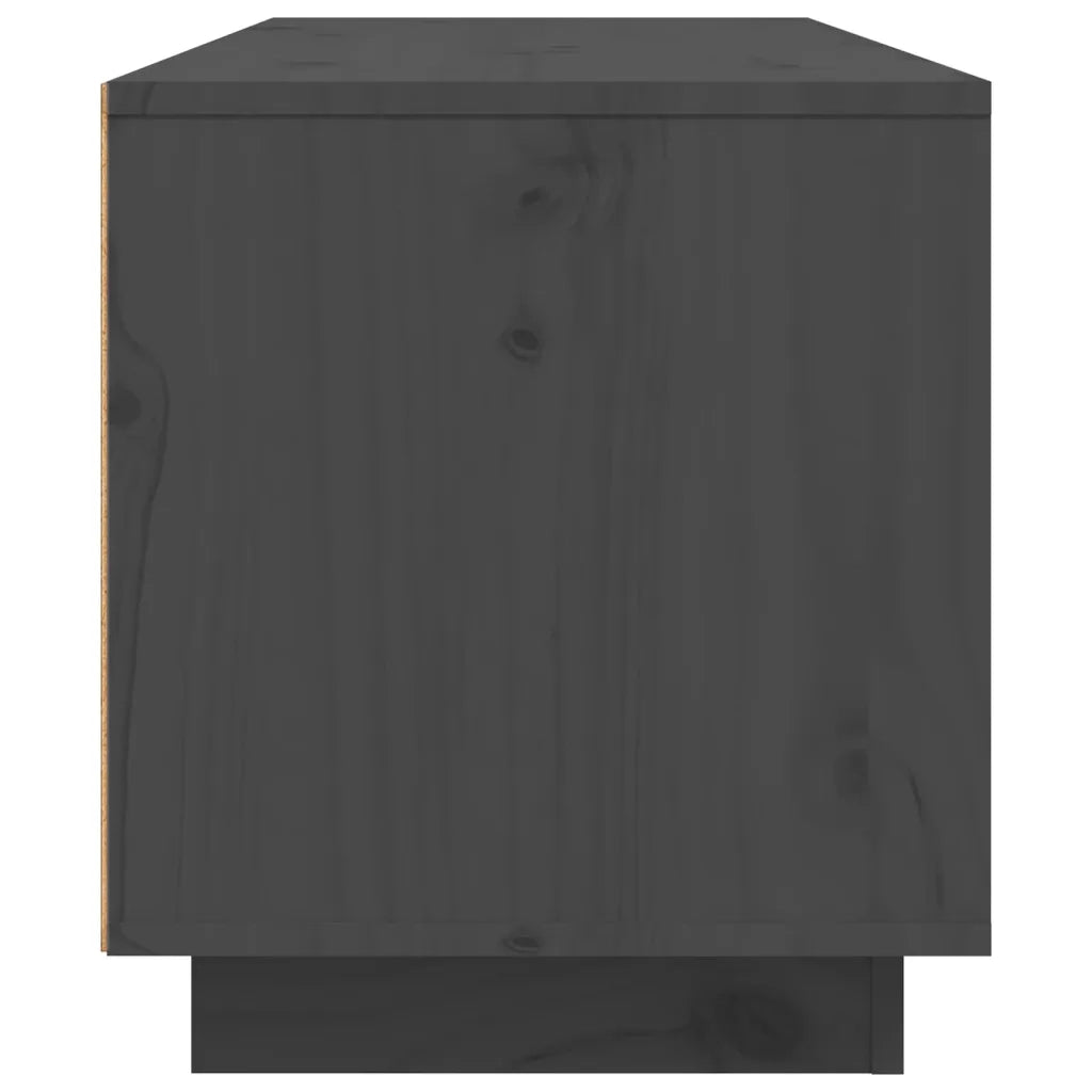 Mobile Porta TV Grigio 80x35x40,5 cm in Legno Massello di Pino cod mxl 26287