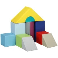 Set Costruzioni Morbide per Bambini 1-3 Anni con 11 Forme in PU e EPE Multicolore
