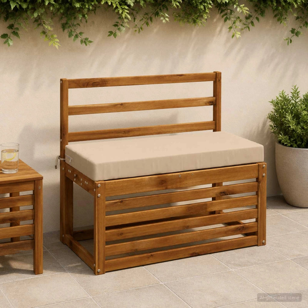 Cuscini per Panchina a 2 Pezzi SOEST 2 pz 100% Poliestere Crema 949567