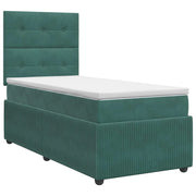Letto box spring con materasso Verde Scuro 80 x 200 cm Velluto 3454496
