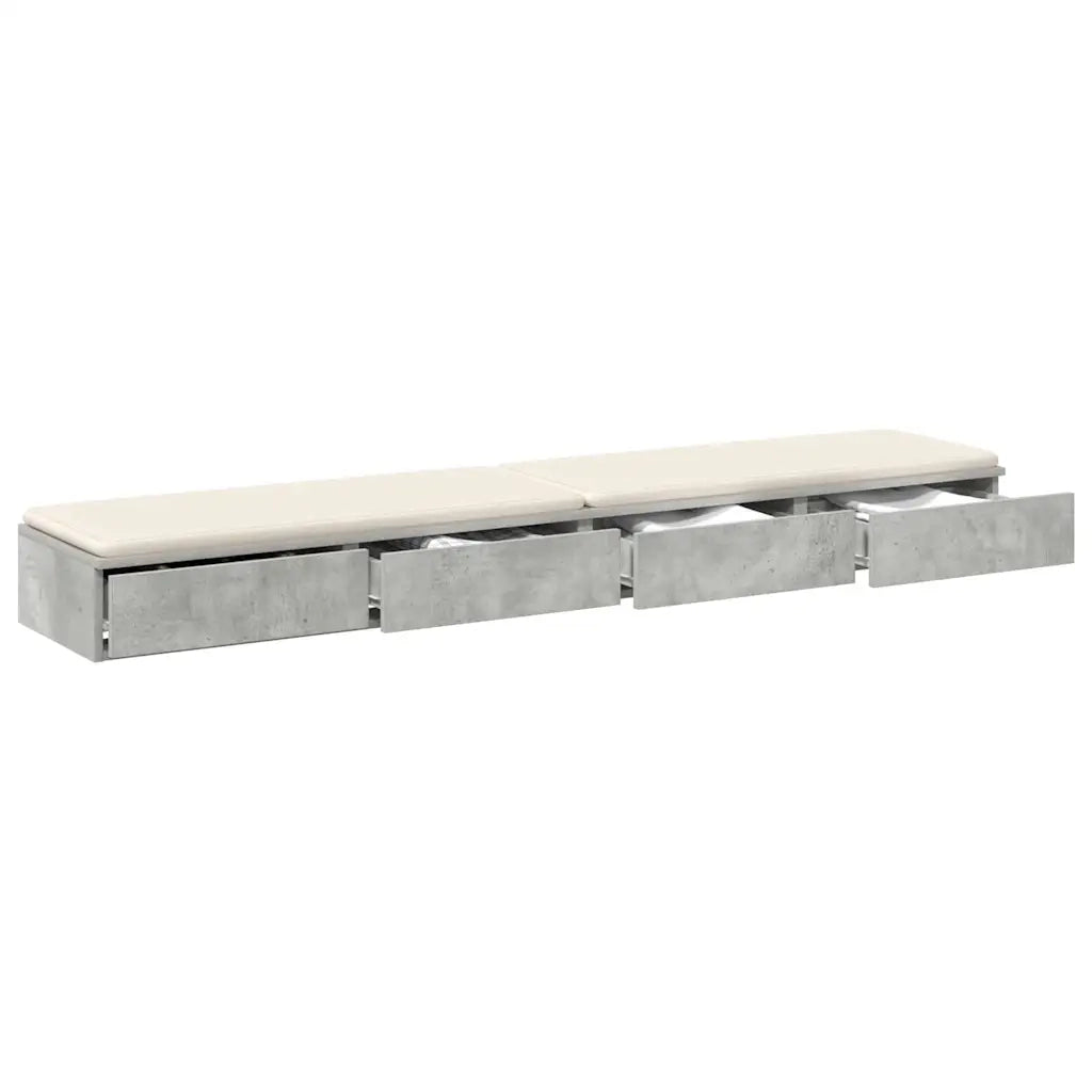 Cassetti per letto Grigio cemento 180 x 36,5 x 16,5 cm 866982