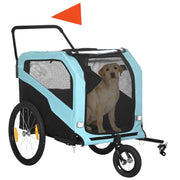 Carrello per cani 2in1 ¨C zephmum ¨C blu chiaro, acciaio, 170x77x90 cm