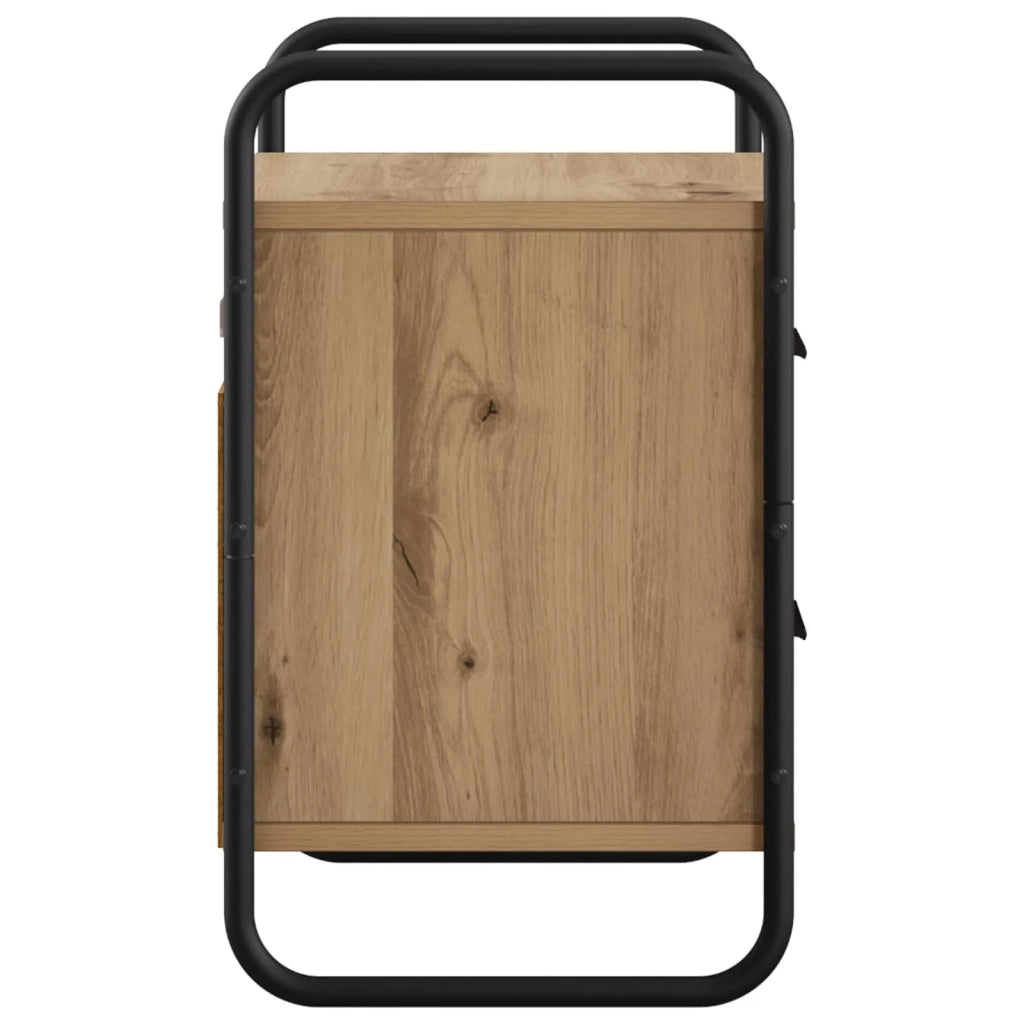 Mobiletto da Letto Appeso 2 pz Rovere Artigianale 8013553