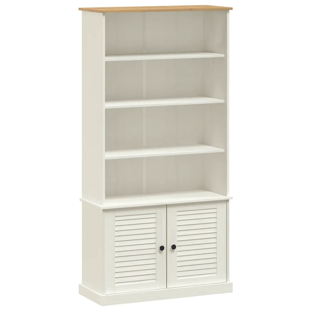 Libreria VIGO 85x35x170 cm in Legno Massello di Pino Bianco 353197