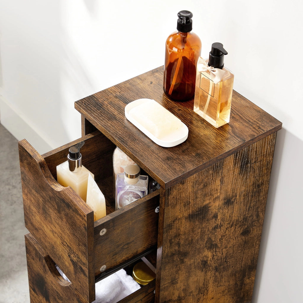 MOBILE DA BAGNO Valora in truciolato marrone rustico per interni domestici