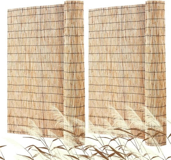 12 pezzi di tenda per balcone in rami di canna da 50 m, per decorare il terrazzo esterno, l'area dietro la casa, il giardino, il cancello e lo schermo di privacy naturale in legno.