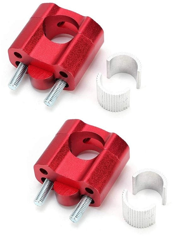 Accessori per motocicletta - Stabilizzatore 1 pezzo 22 mm/28 mm - Fermo sterzo - Accessori per motocicletta - Alzatori - Rosso - Compatibile con diversi modelli