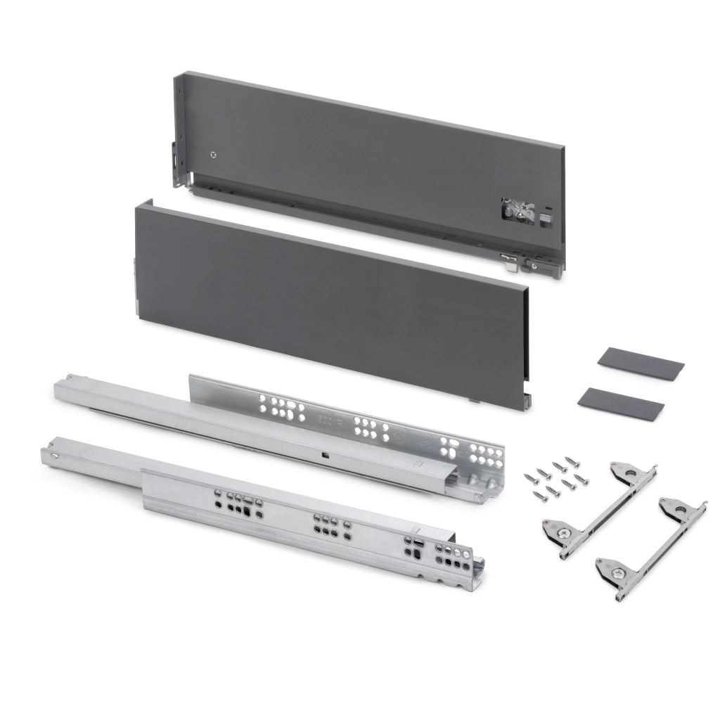 Cassetto esterno Vertex, 40kg, altezza 178mm e regolazione 3D per pannello da 18mm
