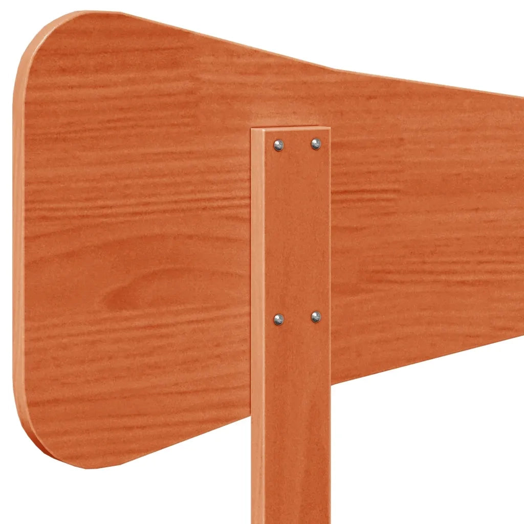 Testiera Marrone Cera 75 cm in Legno Massello di Pino 844800