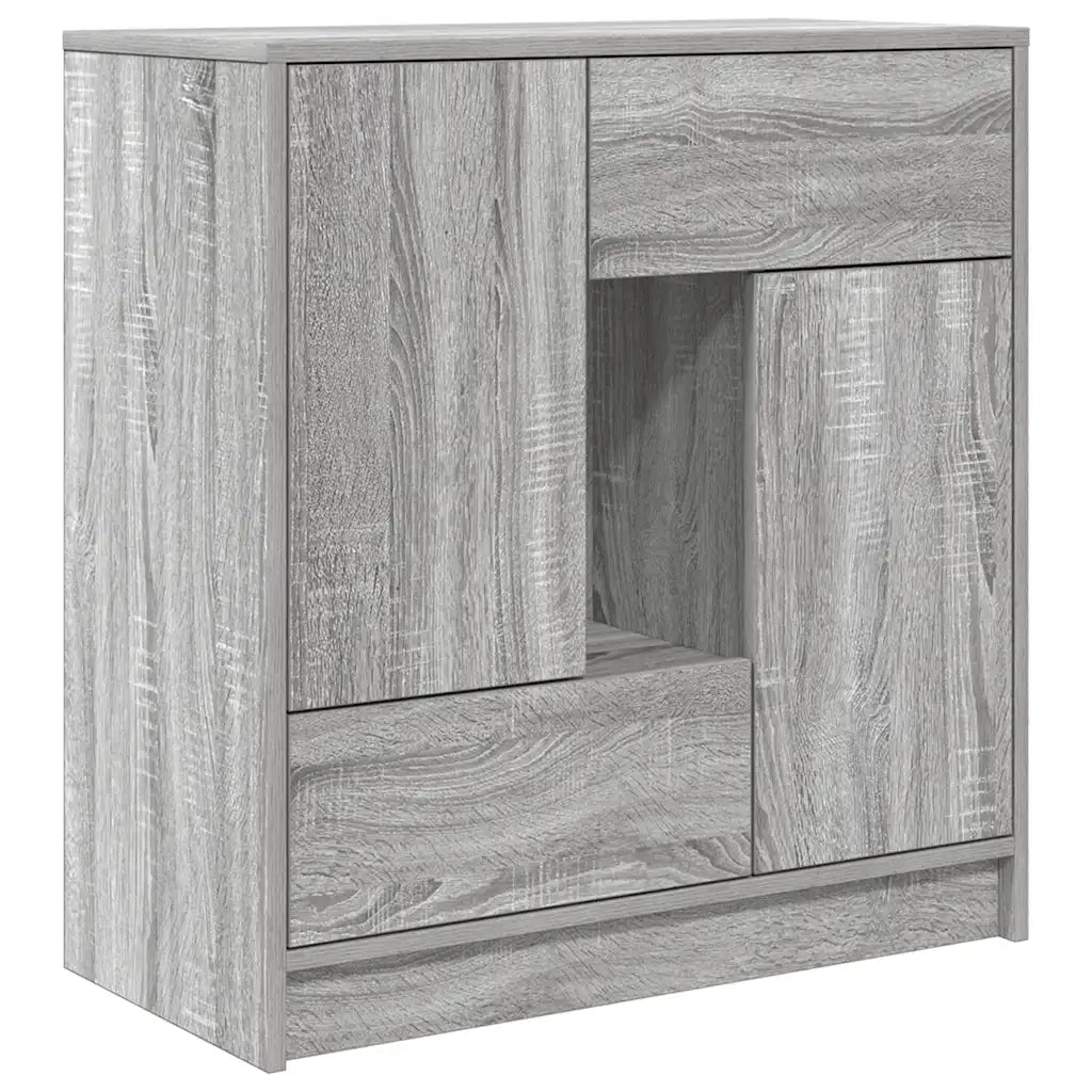 Credenza | Madia | Buffet da pranzo | Armadio da pranzo con Cassetti e Ante Grigio Sonoma 70,5x34x74,5 cm