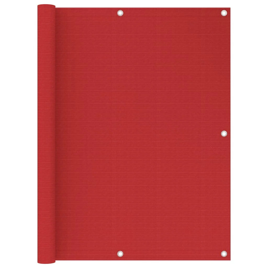 Schermo per balcone schermo per la privacy 120 x 400 cm HDPE rosso 02_0010344