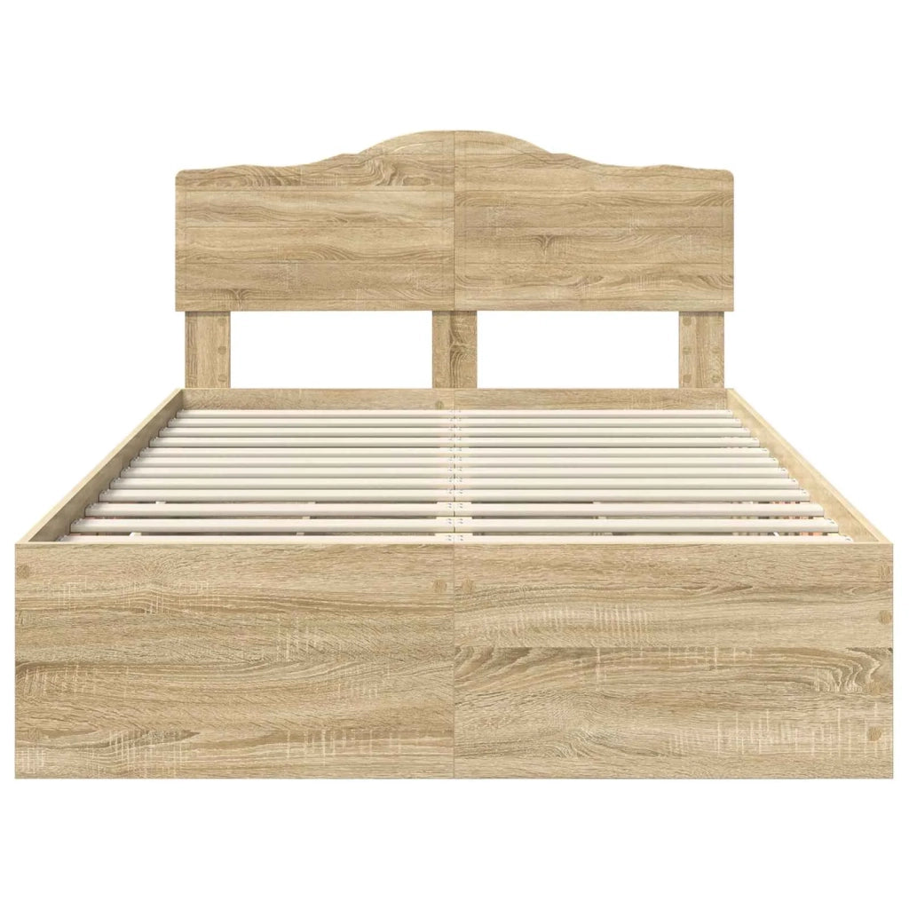 Struttura del letto con cassetto Rovere Sonoma 120 x 200 cm