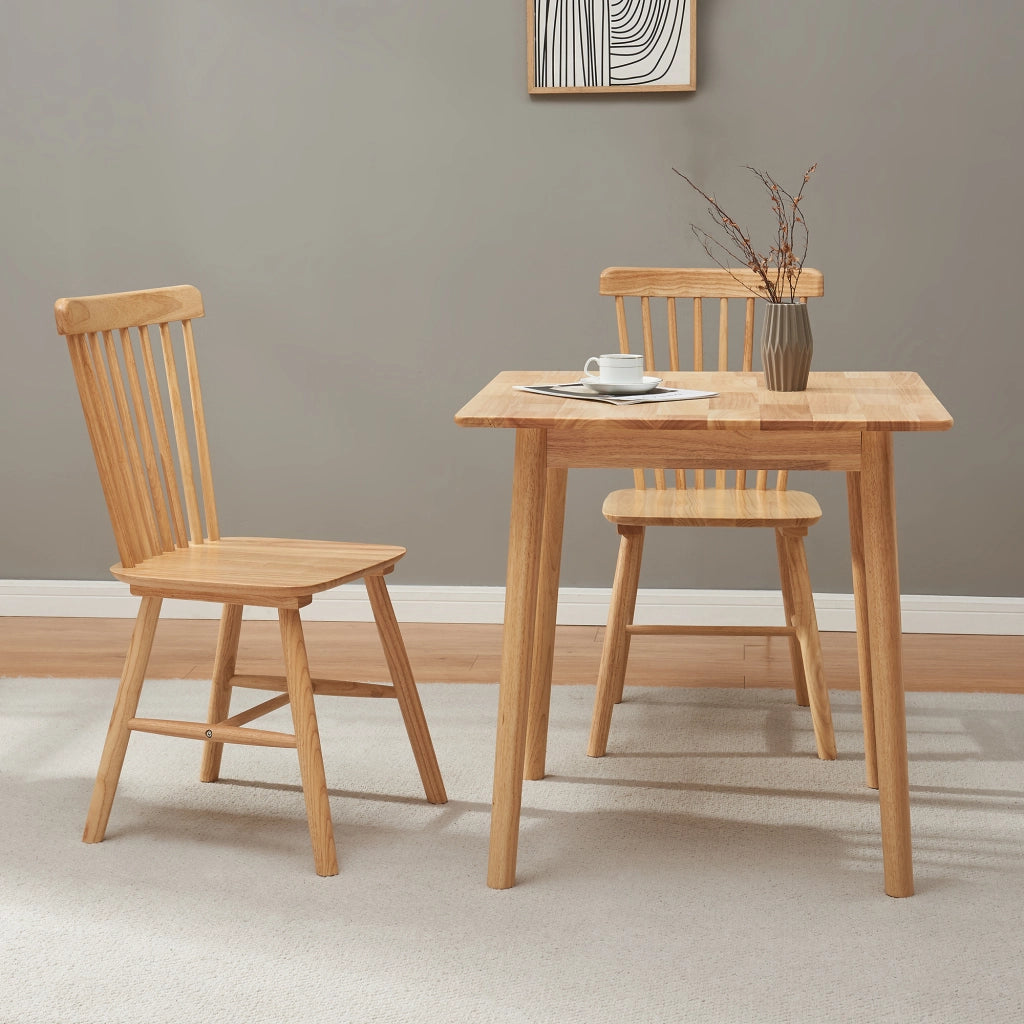 Set di 2 Sedie Karmoy da Sala Pranzo - Naturale [en.casa]